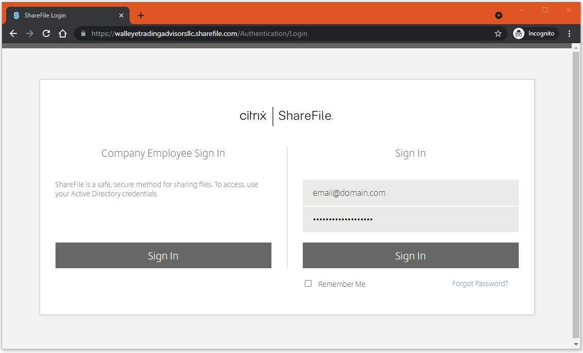 How to connect to Walleye Sharefile – Walleye
